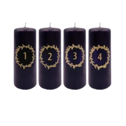 Adventslys 4 pk lilla