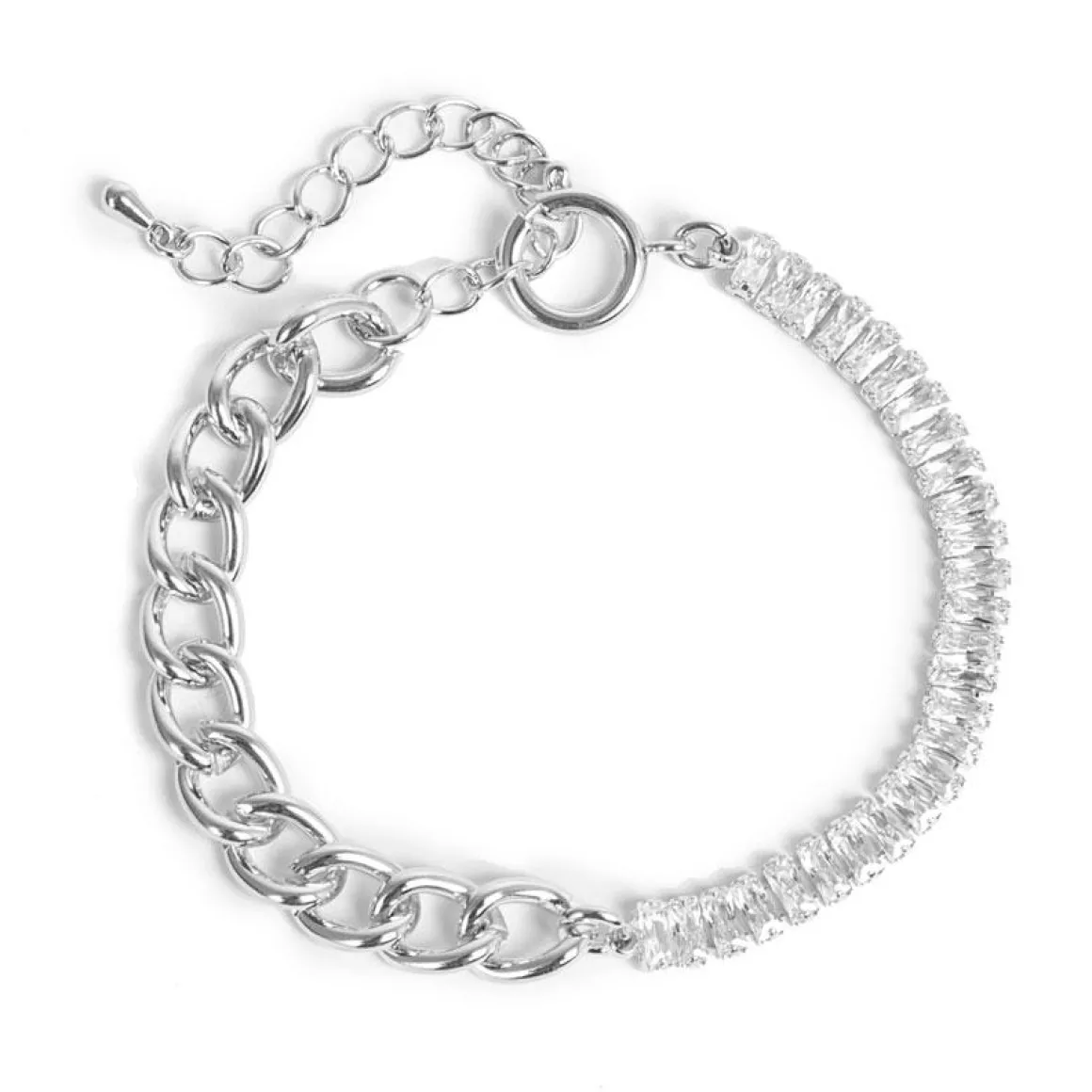 Armbånd med lenke og krystaller, S