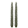 Dekor kronelys juletre 25cm 2-pk