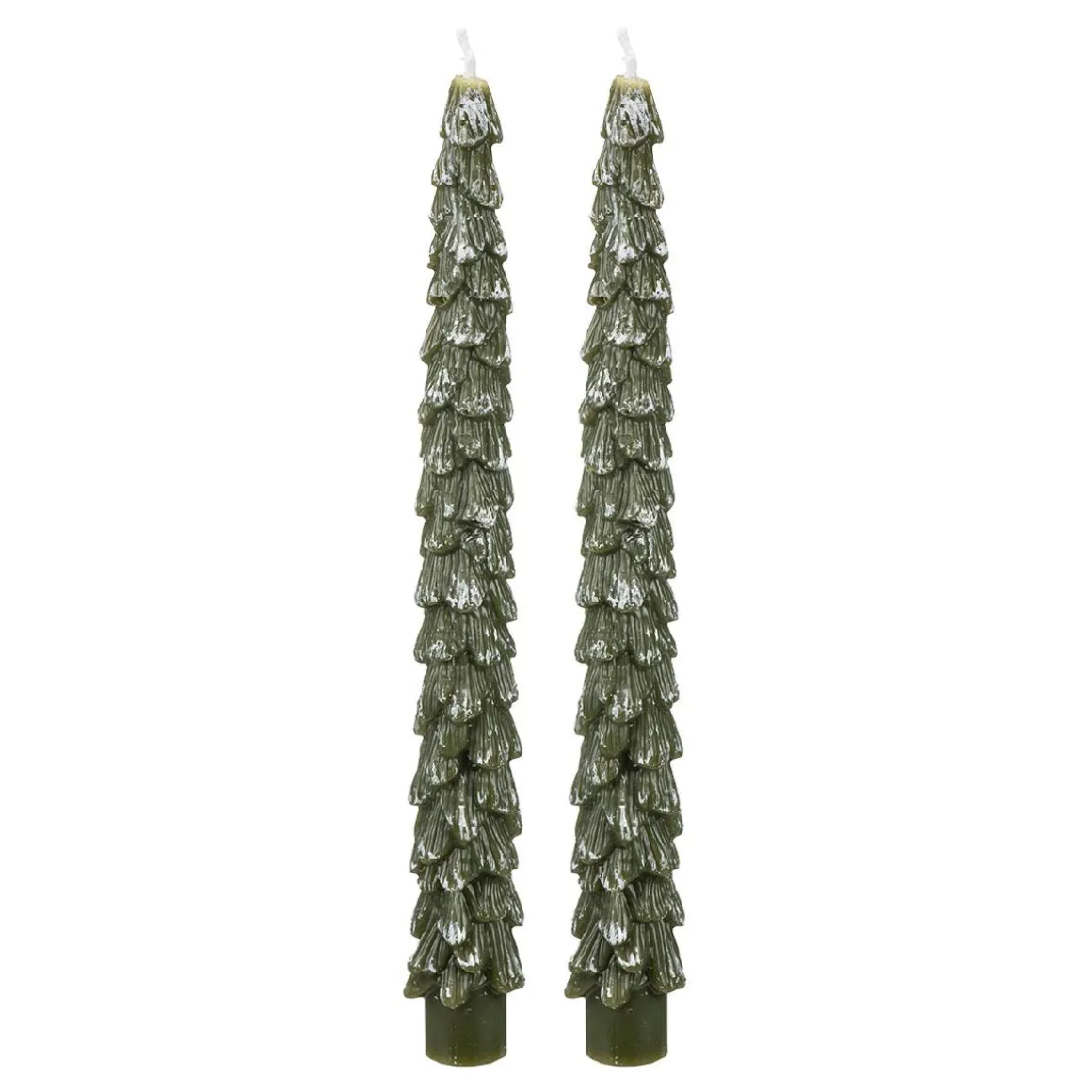 Dekor kronelys juletre 25cm 2-pk