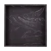 Fat marmor sort 25x25cm