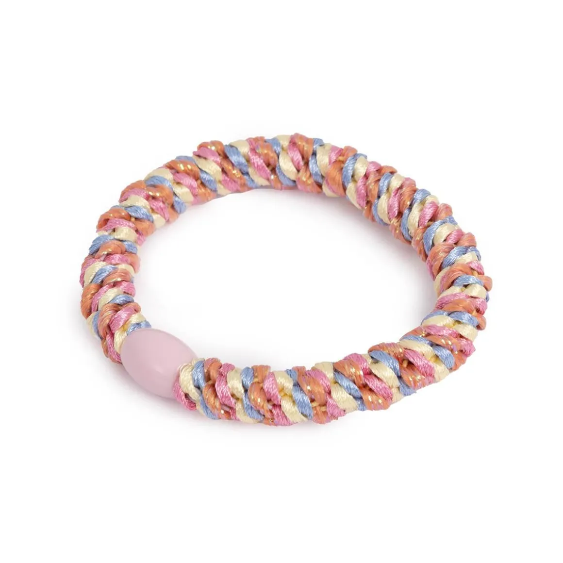 Hårstrikk Tuttifrutti rosa/blå/krem/perle