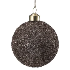 Julekule glitter perle brun