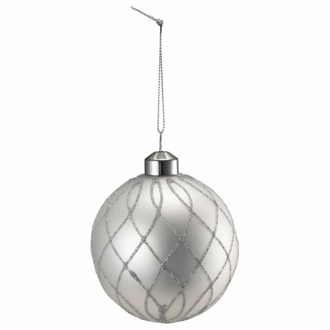 Julekule sparkle hvit