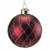 Julekule sparkle rød