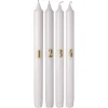 Kronelys Advent 4 pk hvit