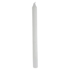 Kronelys 27 cm hvit