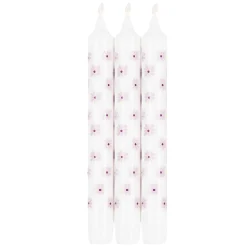 Kronelys sommerblomst 100% stearin 3 pk