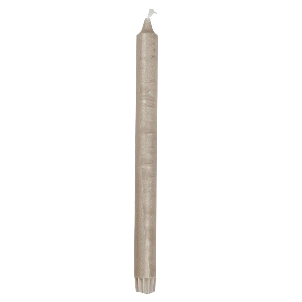 Kronelys 100%stearin 27,5 cm beigegrå