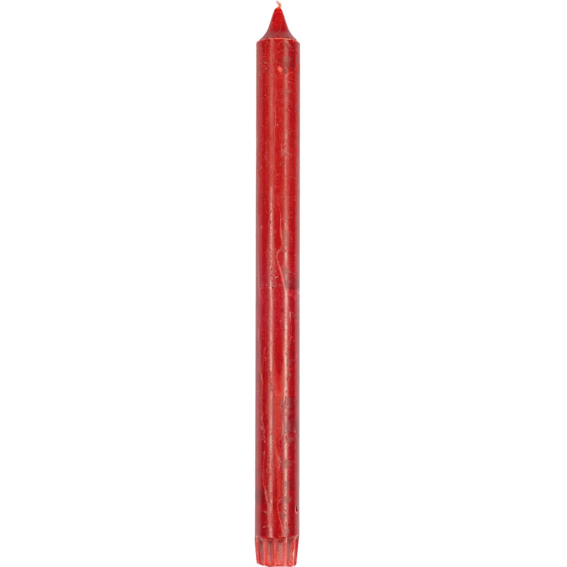 Kronelys 100% stearin 27,5 cm rød