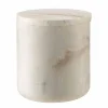 Krukke med lokk marmor beige