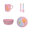 Lykketegning - God morgen/ God natt Barnesett 35 cl rosa