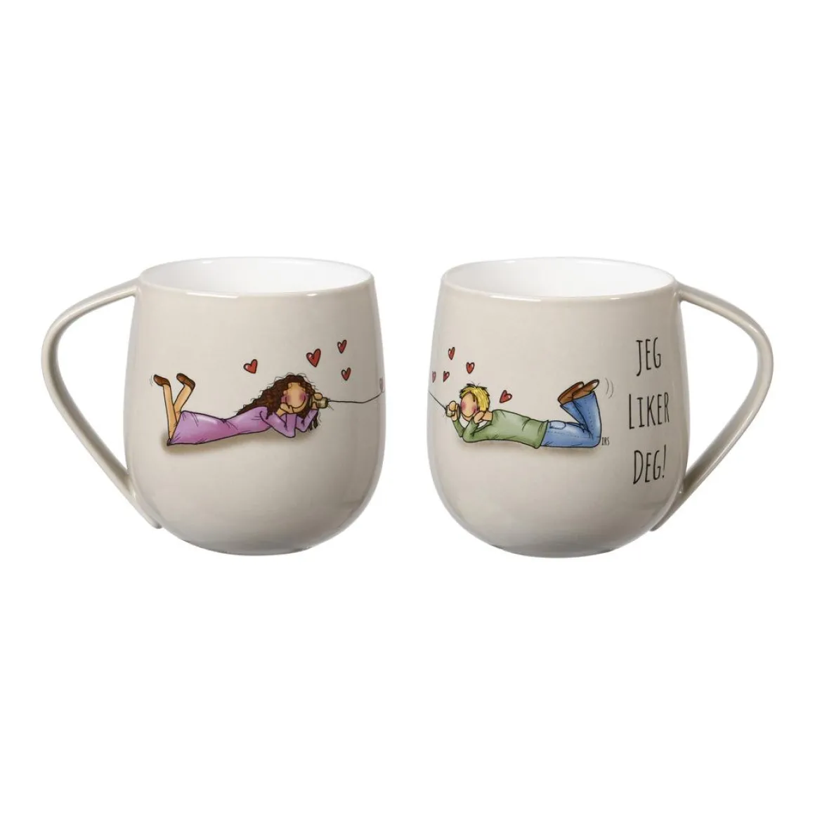 Lykketegning - Valentine krus 40 cl