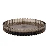 Lysholder rille 9cm oliven