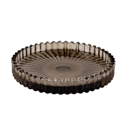 Lysholder rille 9cm oliven