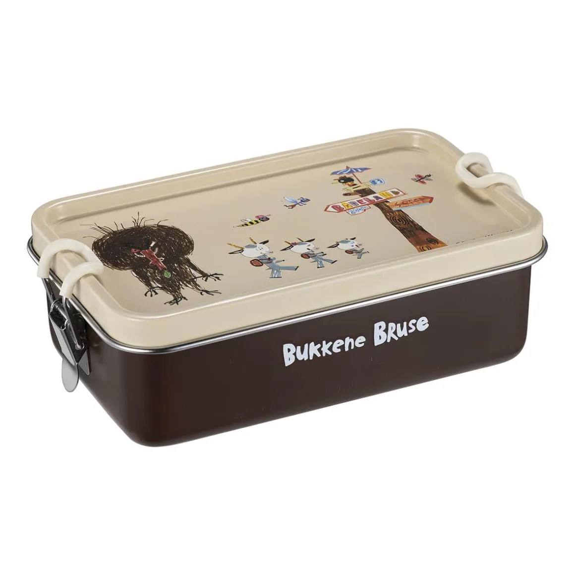 Modern House - Bukkene Bruse Lunsjboks 0,95 l, brun/hvit