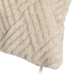 Putetrekk Faux fur grafisk 48x48 cm