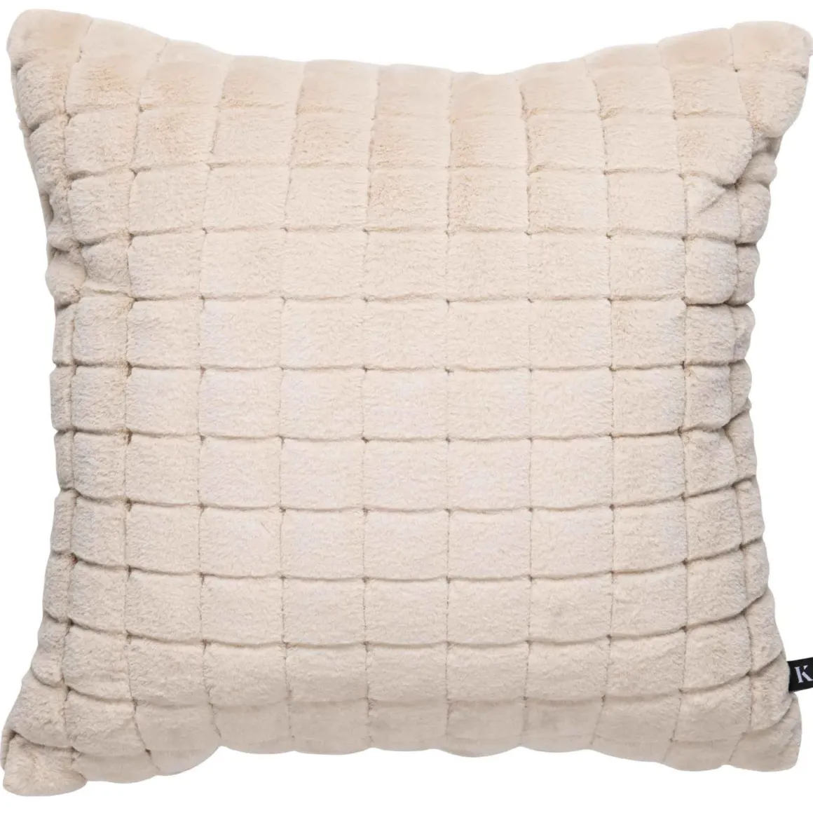 Putetrekk Faux fur ruter 48x48cm