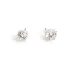Øredobber, Cubic Zirconia, 8 mm, Sølv