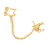 Øredobber og earcuff, måne, Gull