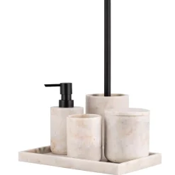 Tannbørsteholder marmor beige