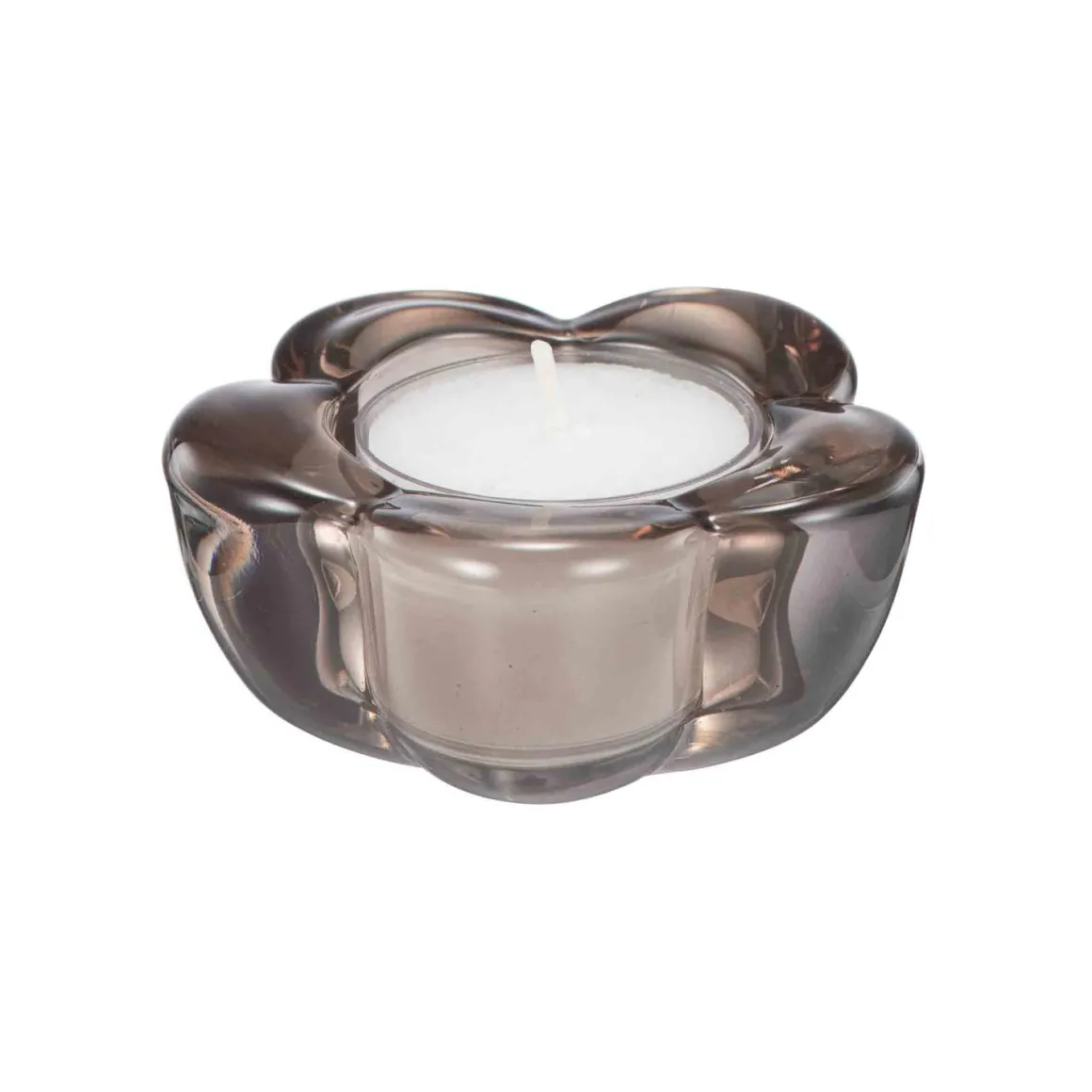 Telysholder Blomst 3,8 cm brun