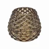 Telysholder Kongle 10cm lys brun